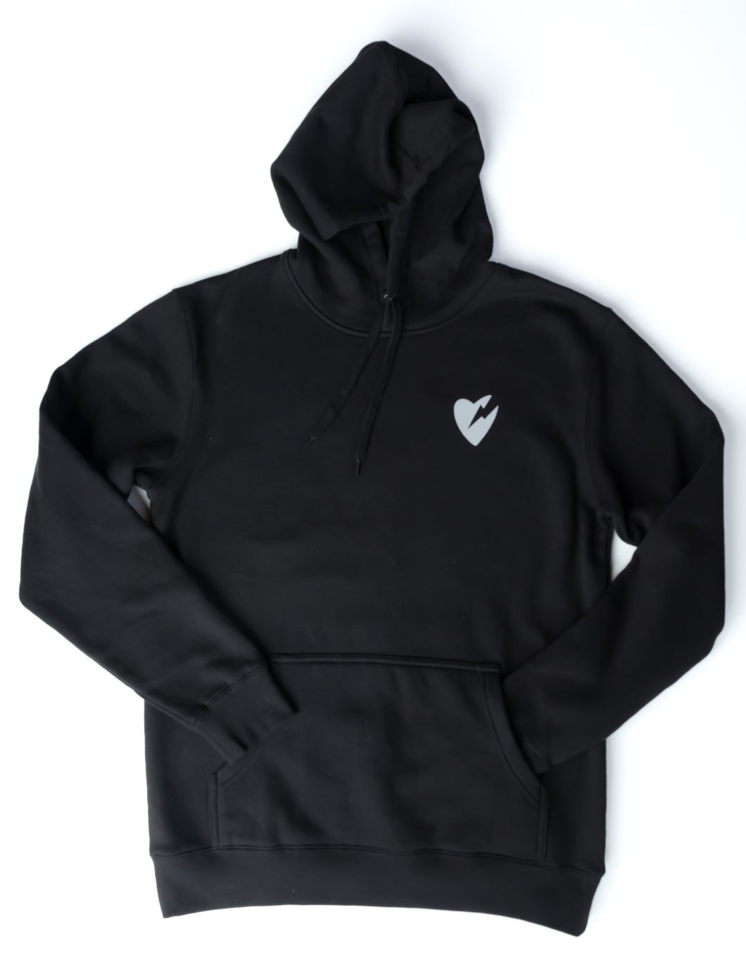 NEW Heart Strong Vertical Hoodie - Black